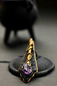 Amethyst Witch's Wand Statement Necklace - necklace - [variant_title] - [option1] - [option2] - [option3] - Uprise Jewelry