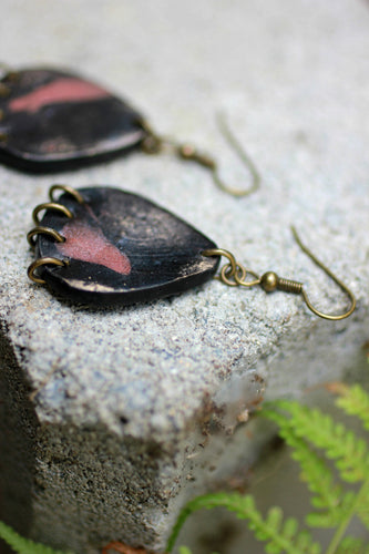 Black and Rose Gold Modern Steampunk Earrings - Earrings - [variant_title] - [option1] - [option2] - [option3] - Uprise Jewelry