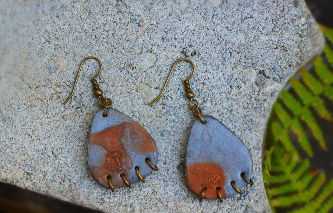 Industrial Rusted Steel Earrings - Earrings - [variant_title] - [option1] - [option2] - [option3] - Uprise Jewelry