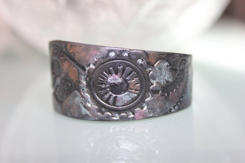 Black Polymer Clay Steampunk Bracelet - bracelets - [variant_title] - [option1] - [option2] - [option3] - Uprise Jewelry
